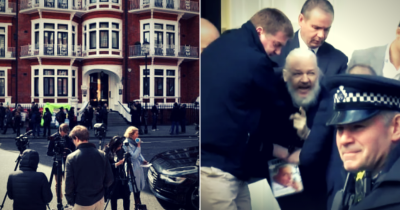 Dramatic footage of Julian Assange arrest in London was obtained by Russia-backed agency leaving British broadcasters 'embarrassed'