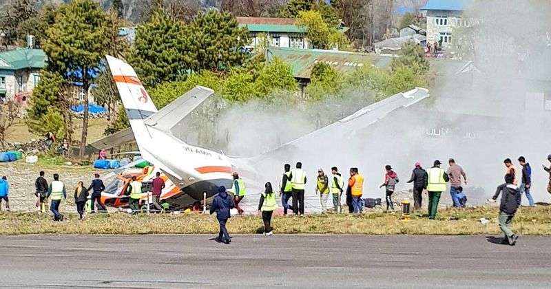 Three dead, four injured after plane crashes into parked helicopter near Mt Everest