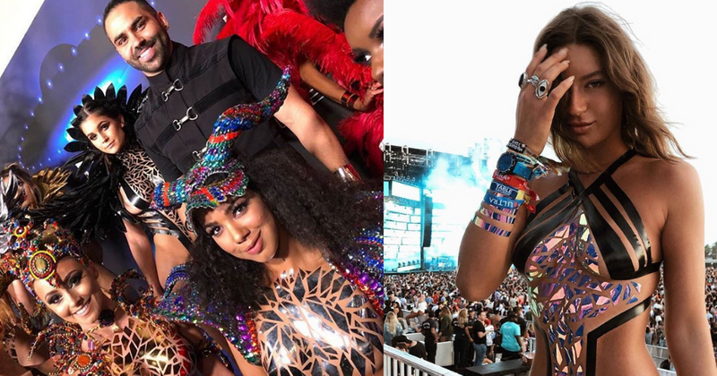Coachella 2019 bikini trend has women 'wearing' nothing but strips of shimmering duct tape