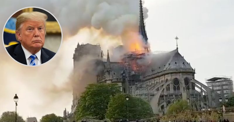 Notre Dame Cathedral fire: Trump suggests 'flying water tankers could be used' on blazing 850-year-old structure