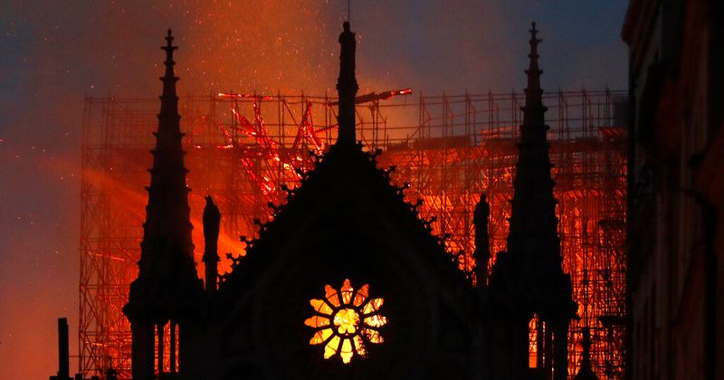Paris's Notre Dame Cathedral fire in pictures: 'Everything is burning'