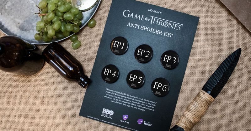 This 'Game of Thrones' anti-spoiler campaign kit by Swedish streaming network is the best friend you need this season