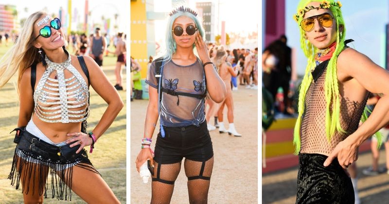 Coachella weekend 2 dominated by sparkles, bright colors and see-through barely-there outfits