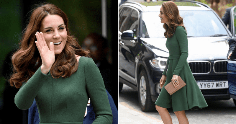 Kate Middleton stuns in long-sleeved emerald dress by Emilia Wickstead