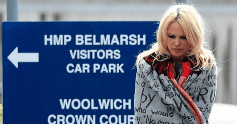 Pamela Anderson visits Julian Assange in prison, says he's been 'cut off from everybody' including his children