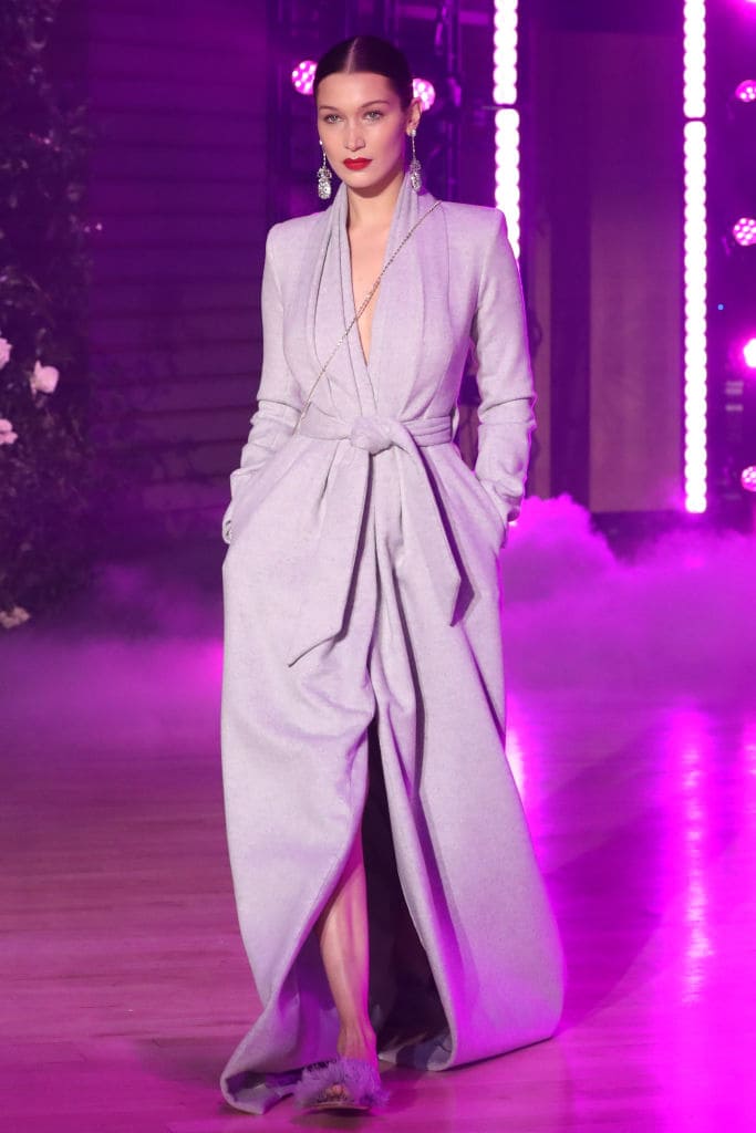 Bella Hadid walks the runway at Brandon Maxwell Fall Winter 2018 Collection (Getty Images)