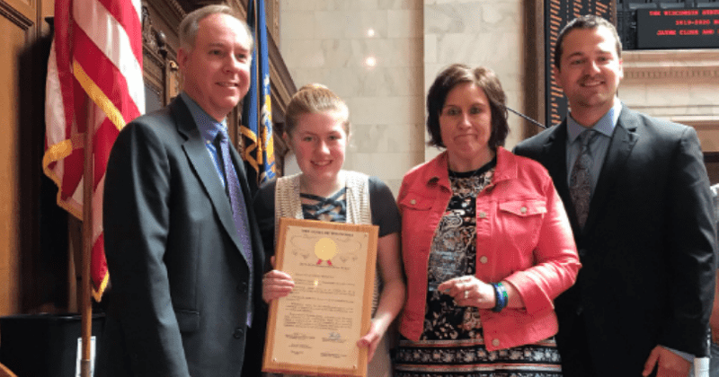 Wisconsin teen Jayme Closs receives local hero award after she escaped man who had killed her parents and abducted her