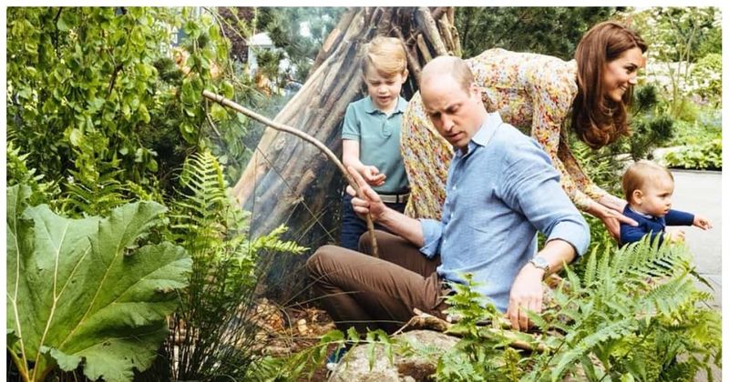 Kate Middleton, Prince William take children out to woodland designed by the Duchess for Chelsea Flower Show