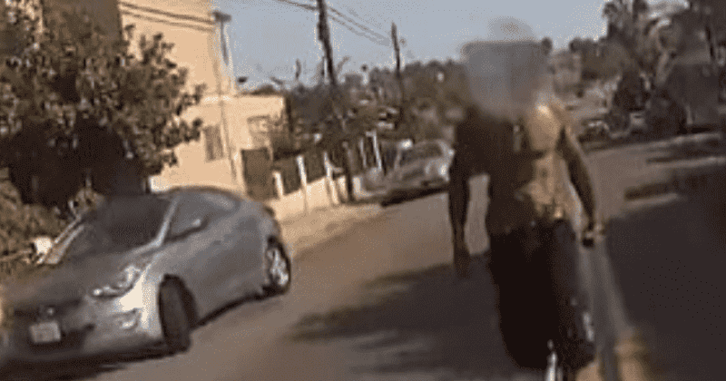 Shocking footage shows San Diego cop fatally shooting chain-wielding man shouting 'Trump is the Devil'