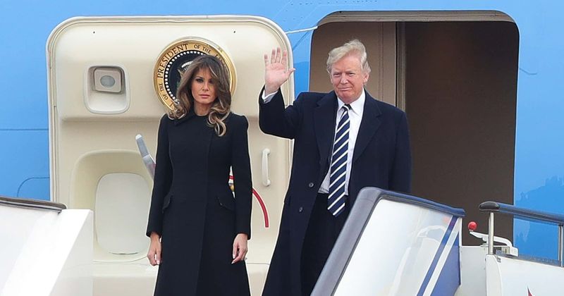 Trump rarely joins Melania in private Air Force One cabin on long flights, stays awake watching Fox News: Report