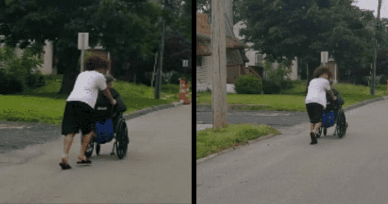 16-year-old pushes stranded double amputee home to safety minutes before tornado bears down on St. Louis