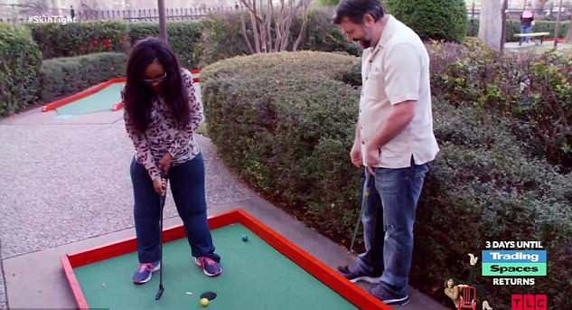 Melanie and her new boyfriend playing golf (TLC)