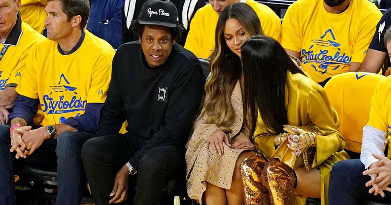 Beyonce's publicist asks Beehive to stop 'spewing hate' at Warriors' owner's wife after clip of her talking to Jay-Z goes viral