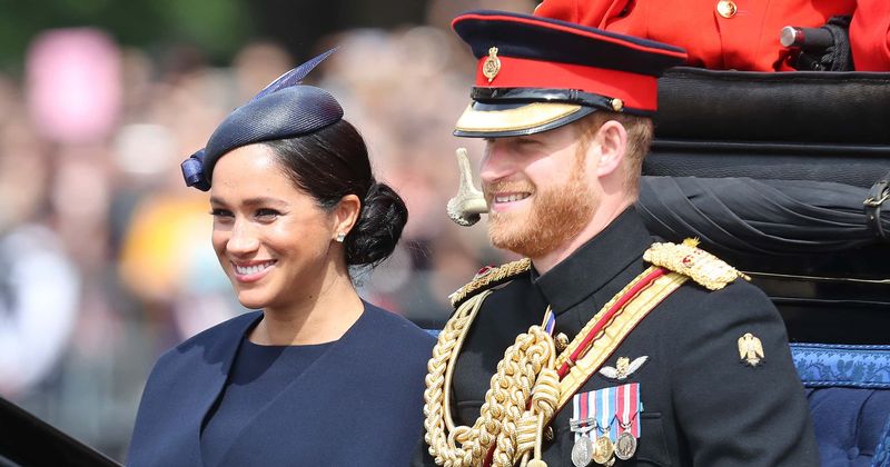 Meghan Markle stuns in navy outfit at Trooping the Colour in first royal engagement since giving birth to baby Archie