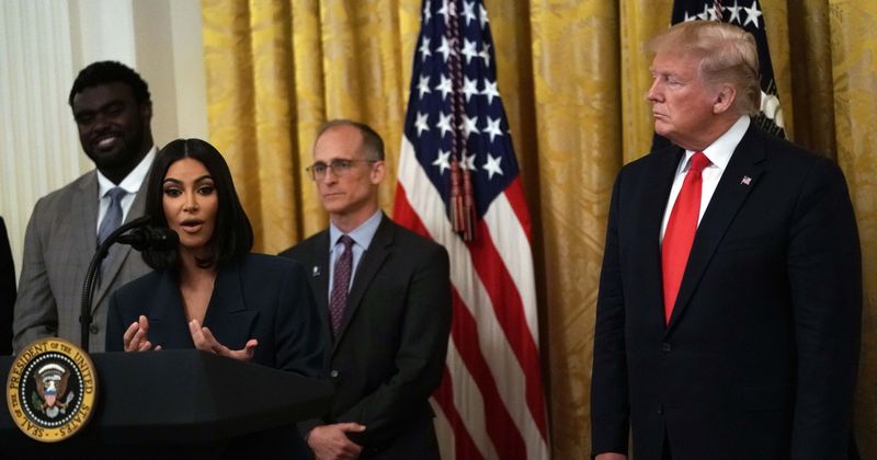 Kim Kardashian joins Trump at the White House to talk criminal justice reform and her efforts to help ex-prisoners find jobs