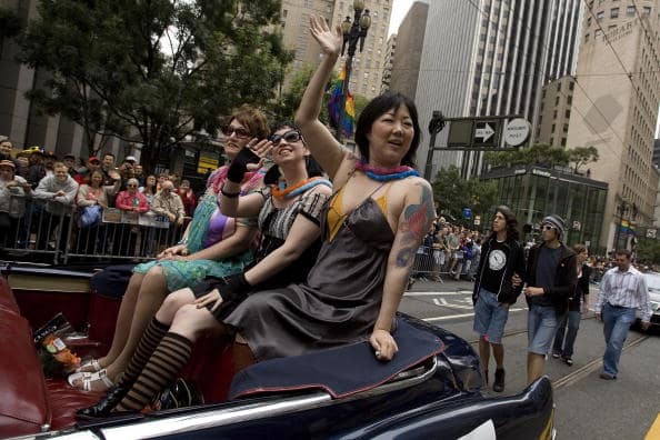The comedian takes part in annual LGBT celebration (Getty)