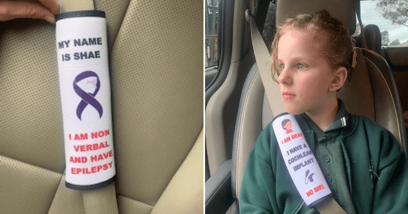 Mother-of-five creates seat belt cover which can save children's lives in an accident