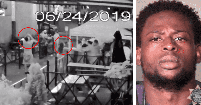Shocking CCTV footage shows man 'breaking woman's eye socket' with sucker punch in random act of violence