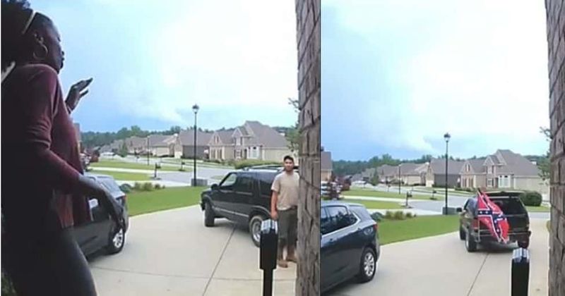 Georgia couple sends contractor back after he shows up to work with huge Confederate flag on his truck
