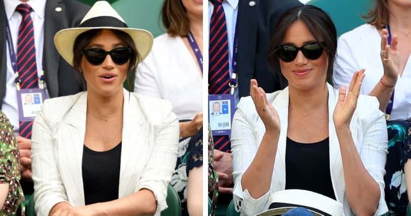 Meghan Markle looks chic in white blazer as she makes surprise appearance at Wimbledon to support friend Serena Williams