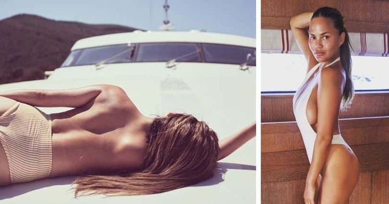 Chrissy Teigen posts topless photo while on her European vacation with husband John Legend