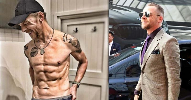 Simon Pegg reveals the secret behind the 'ripped' photo that broke the internet