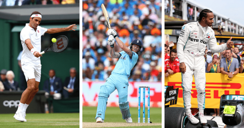 Sunday, July 14 will be the greatest sporting day in England with Wimbledon, Cricket World Cup and F1 Grand Prix taking place on same day