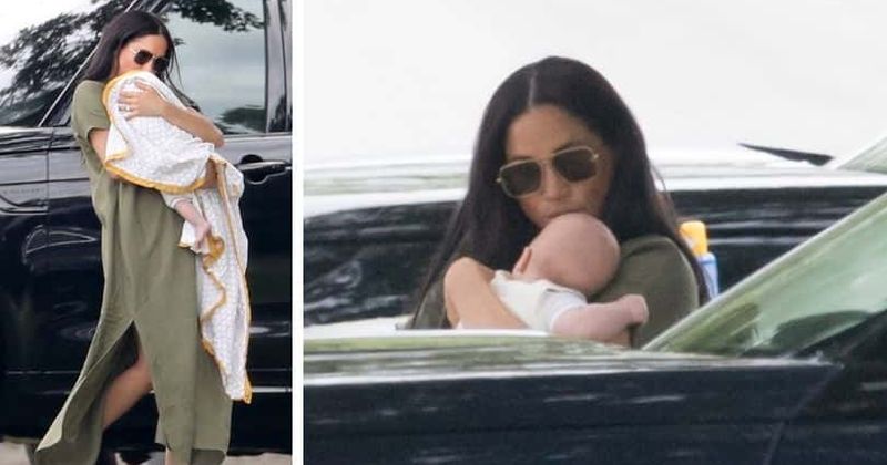 Meghan Markle takes Archie on his first public outing to support Prince Harry at charity polo match