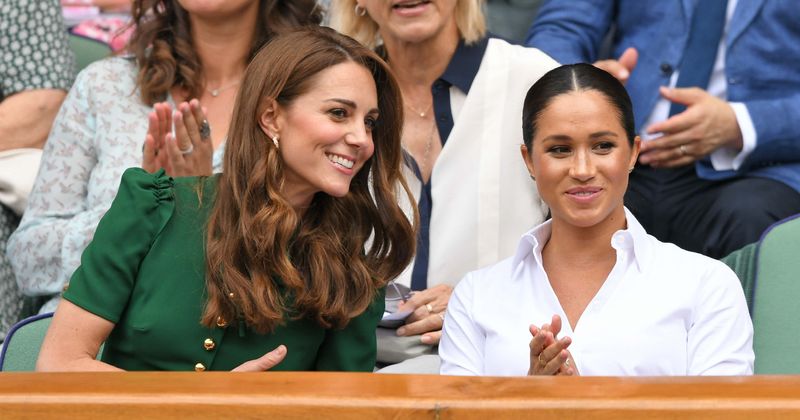 Meghan Markle and Kate Middleton's body language at Wimbledon reveals they are getting along, say experts