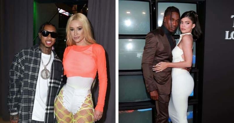 Tyga cozies up to Iggy Azalea at the same party as Kylie Jenner and Travis Scott