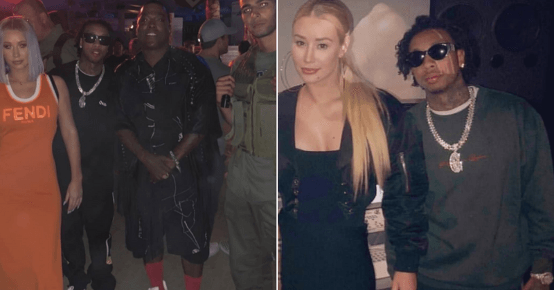 Tyga cozies up to Iggy Azalea at the same party as Kylie Jenner and Travis Scott
