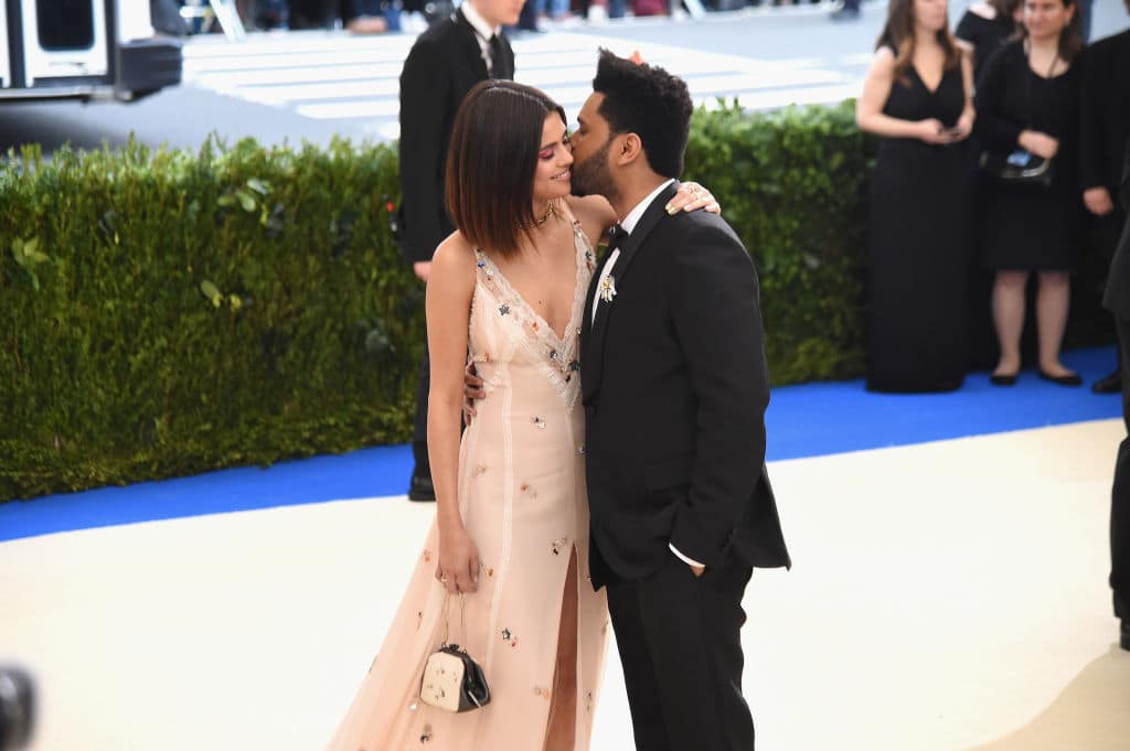 Selena Gomez and The Weeknd attend the 'Rei Kawakubo/Comme des Garcons: Art Of The In-Between' Costume Institute Gala at Metropolitan Museum of Art on May 1, 2017 in New York City. (Photo by Nicholas Hunt/Getty Images for Huffington Post)