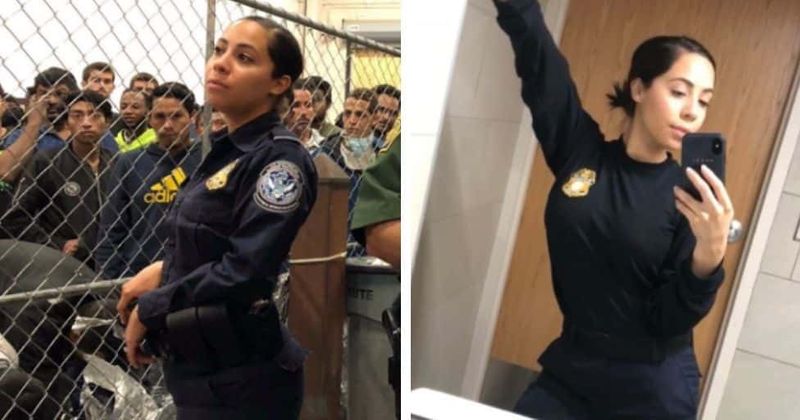 Cold as #Icebae: Latina border patrol agent's picture with Mike Pence at Texas detention center goes viral