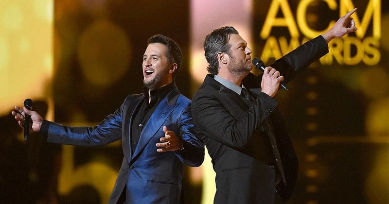 Luke Bryan jokes that Blake Shelton should marry Gwen Stefani before she visits the optometrist