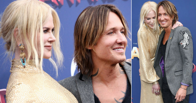 Shutting down break up rumors in style, Keith Urban and Nicole Kidman were seen cuddling on the AMC awards red carpet