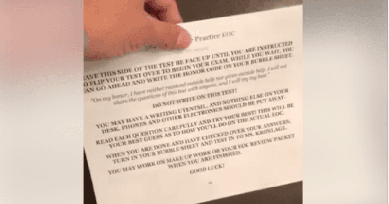 Father enraged after reading sexually explicit question in daughter's homework assignment