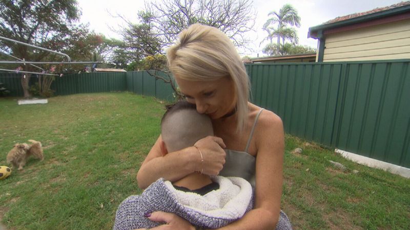 Mum Emma and son Drew have been reunited after he fled to Bali for a four-day holiday - without her knowing. Source: 9News
