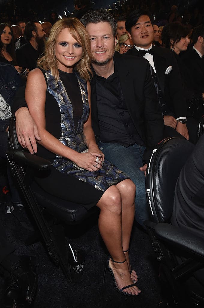 Recording Artists Miranda Lambert and Blake Shelton attend The 57th Annual GRAMMY Awards at the STAPLES Center on February 8, 2015 in Los Angeles, California. (Photo by Larry Busacca/Getty Images for NARAS)