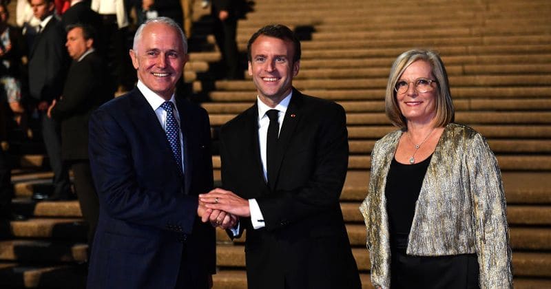 French President Emmanuel Macron finds Australia PM Malcolm Turnbull's wife "delicious", and no one can handle it