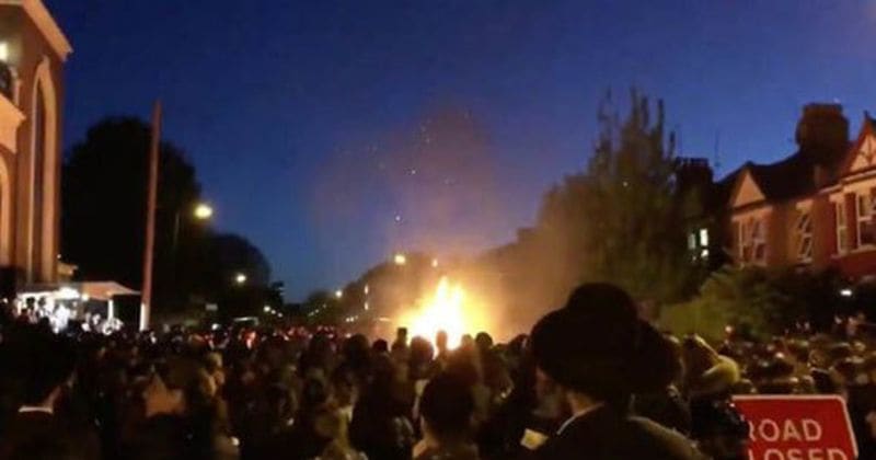 30 suffer burns from a bonfire explosion at Jewish celebration in London