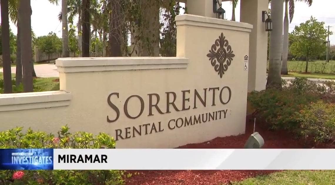 The assistant property manager at Sorrento Rental Community in Miramar, Jose Galindo, told the 26-year-old that he was not going to renew her 12-month lease agreement as she had not disclosed her pregnancy to the agency or given an ultrasound photo. (Screengrab courtesy WPLG Local 10 News)