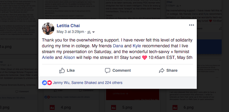 Screenshot of Leitita's Facebook post. (Facebook)