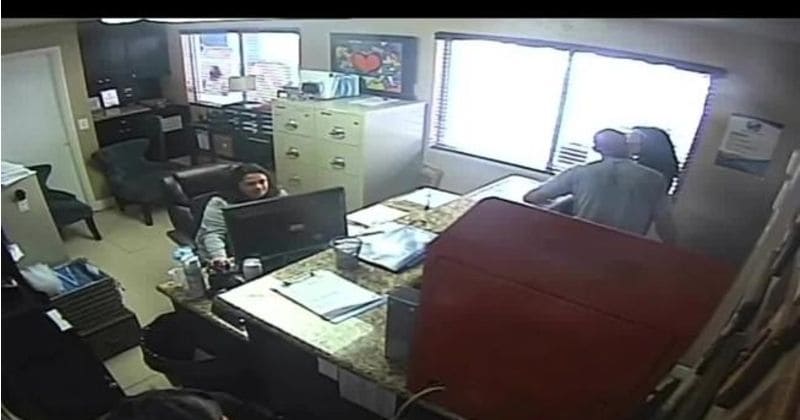 Police officer captured on CCTV slapping and punching his daughter in school while staff sat and watched