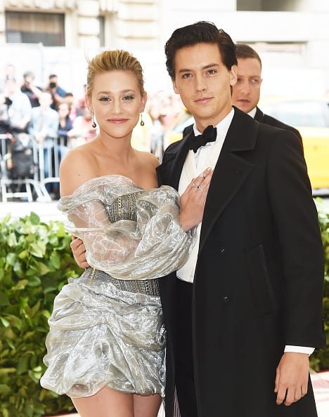 Lili Reinhart and Cole Sprouse attend the Heavenly Bodies: Fashion & The Catholic Imagination Costume Institute Gala at The Metropolitan Museum of Art on May 7, 2018 in New York City. (Photo by Jamie McCarthy/Getty Images)