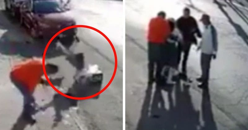 Terrifying CCTV footage shows girl being slammed on to a road by "ghost"