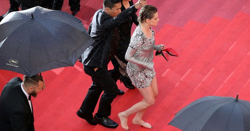 Can Kristen Stewart's red carpet heels moment be considered a sign of protest genuine enough for us to be excited about?