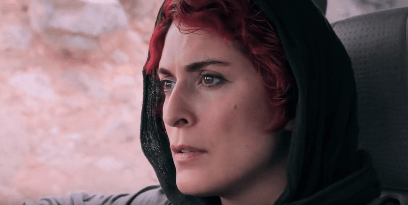 Behnaz Jafri (as herself) from a scene in the film. YouTube screenshot