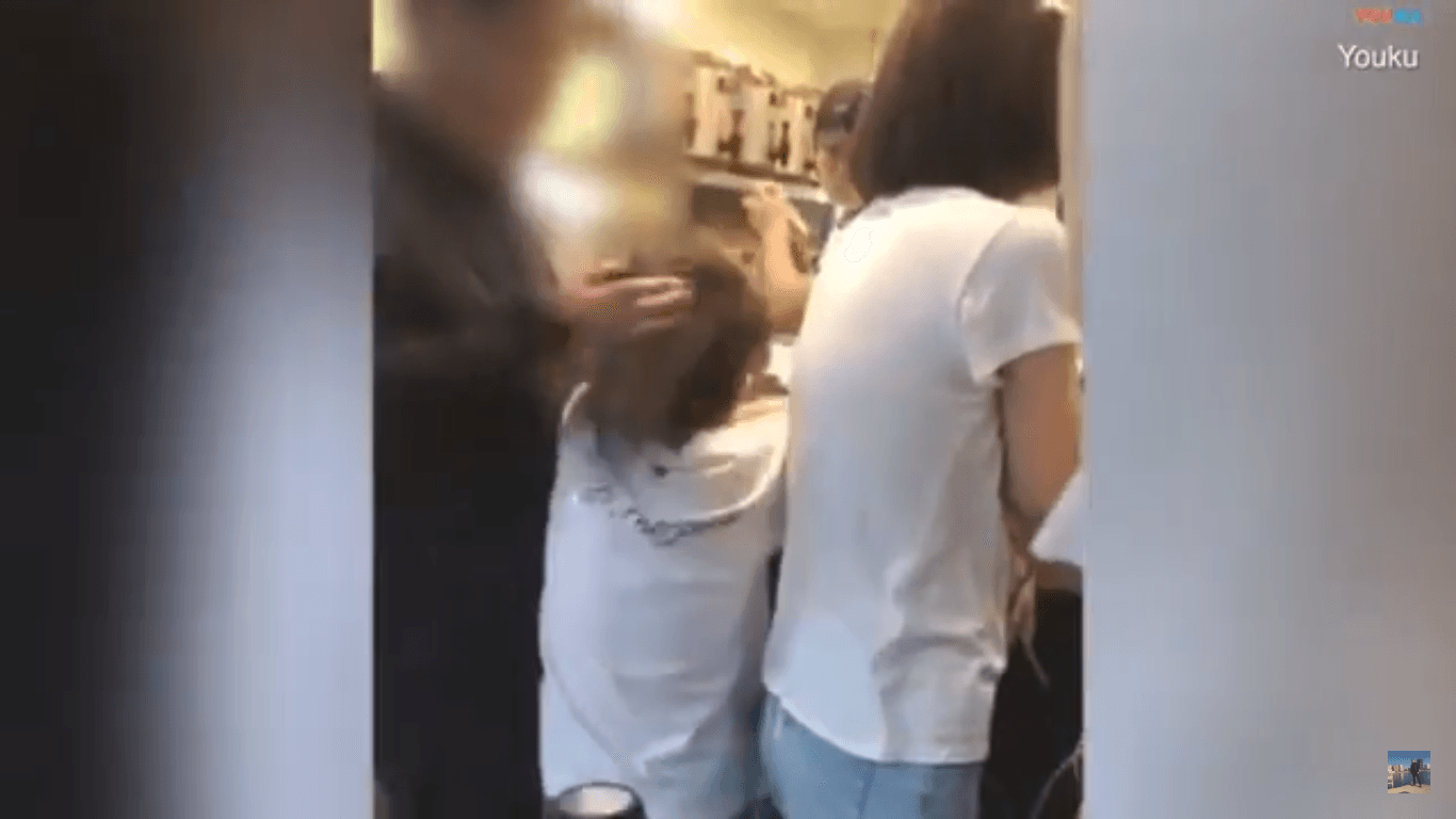 The man was seen beating his granddaughter. (Youtube)