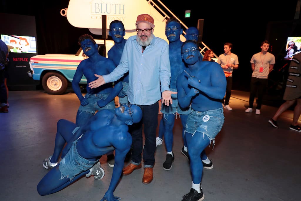 David Cross arrives at the premiere.