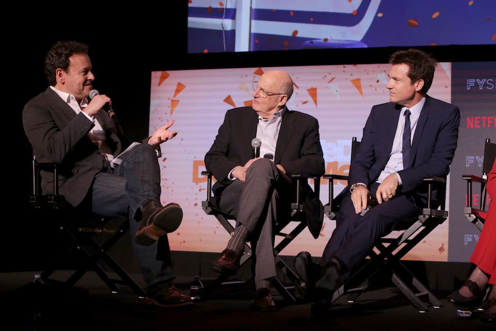 Show creator Mitchell Hurwitz in conversation with Jeffrey Tambor and Jason Bateman.